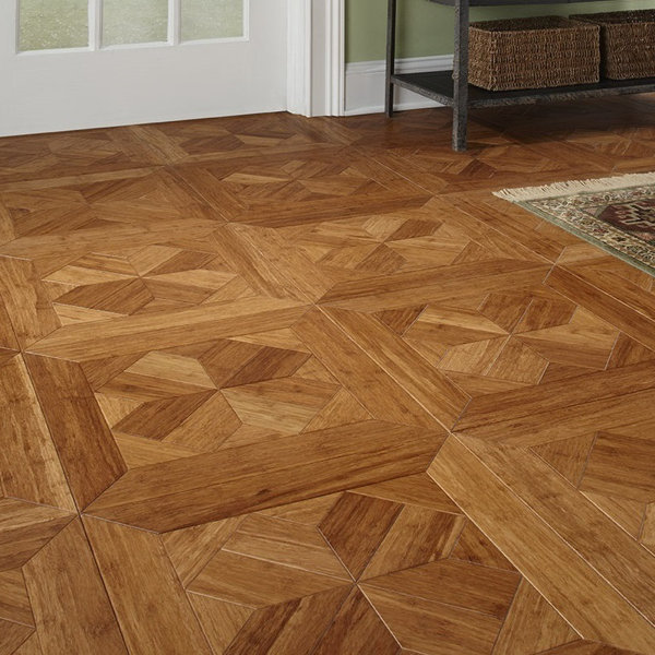 Islander Flooring 15.75" Engineered Bamboo Wood Parquet Hardwood